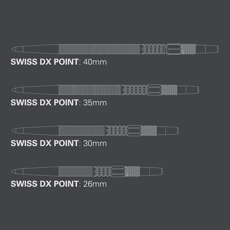 Target Darts نقاط دارت سويس بوينت DX (عبوة 3 قطع من النصائح) – 26 مم/30 مم/35 مم/40 مم – ذهبية/فضية/سوداء SP – تغيير نقطة دارت سويس، ملحقات دارت احترافية، إزالة نصيحة الدارت - Image 2
